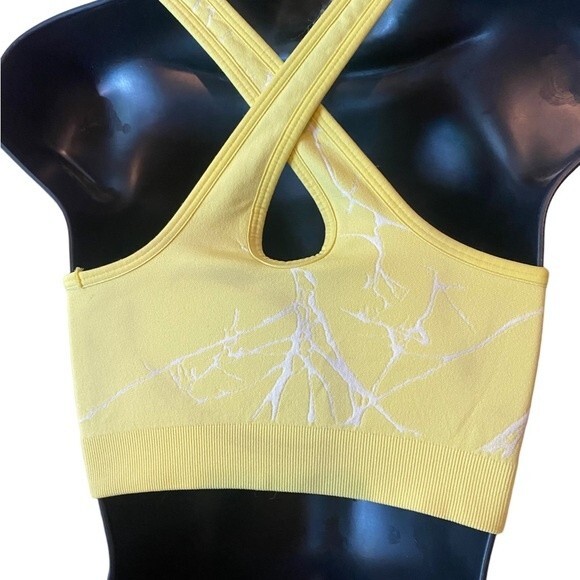 Nux sports bra, yoga clothing, criss cross back, moisture wicking med NWOT - Picture 7 of 7